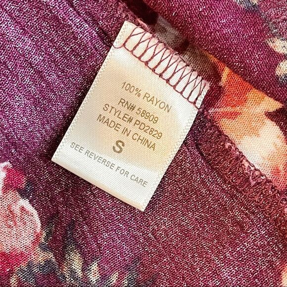 🍋 Gibson Latimer • Long Sleeve Flowered Boho Top - Picture 7 of 9